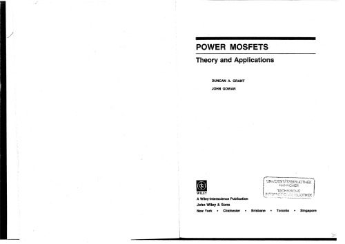 Power MOSFETs: Theory and Applications