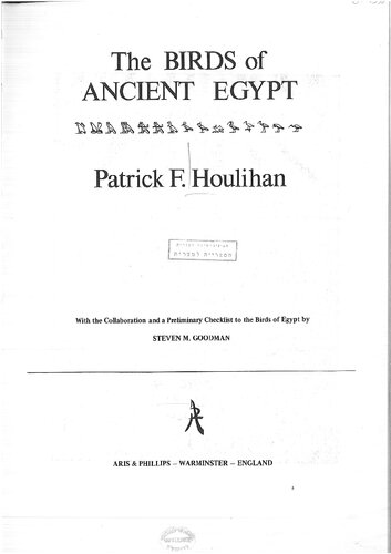 The Birds of Ancient Egypt