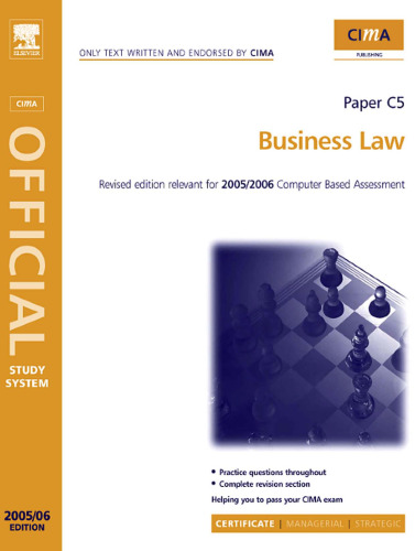 CIMA Study Systems 2006: Business Law (CIMA Study System Series-Certificate Level)