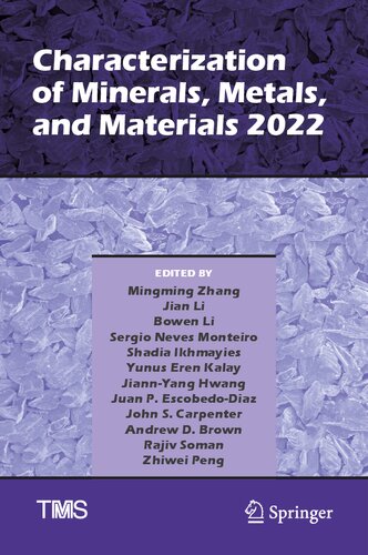 Characterization of Minerals, Metals, and Materials 2022 (The Minerals, Metals & Materials Series)