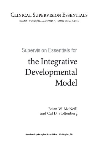 Supervision Essentials for the Integrative Developmental Model