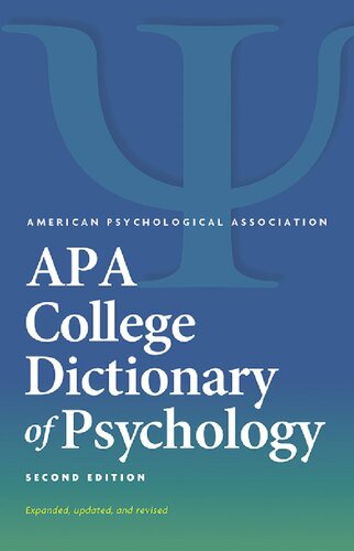 APA College Dictionary of Psychology