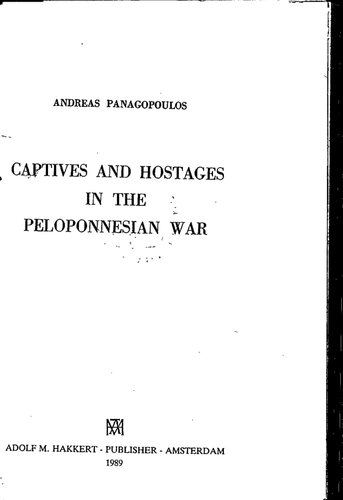Captives and Hostages in the Peloponnesian War