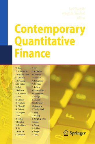 Contemporary Quantitative Finance: Essays in Honour of Eckhard Platen