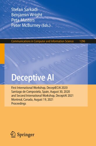 Deceptive AI (Communications in Computer and Information Science)