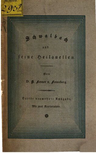 Schwalbach und seine Heilquellen