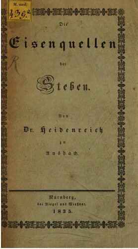 Die Eisenquellen von Steben