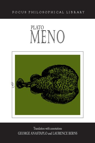 Plato : Meno (Focus Philosophical Library)