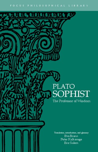 Plato : Sophist: The Professor of Wisdom (Focus Philosophical Library)