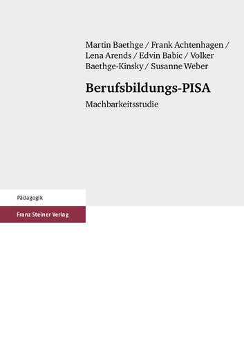 Berufsbildungs-PISA: Machbarkeitsstudie