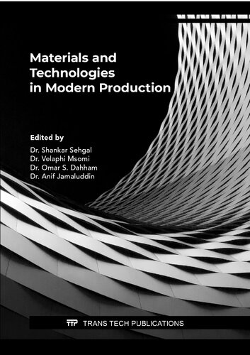 Materials and Technologies in Modern Production