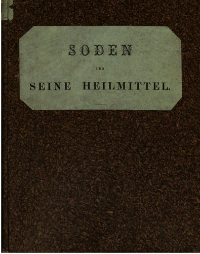 Soden und seine Heilmittel ; für Ärzte dargestellt