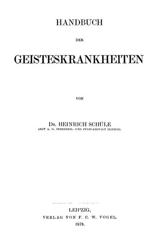 Handbuch der Geisteskrankheiten
