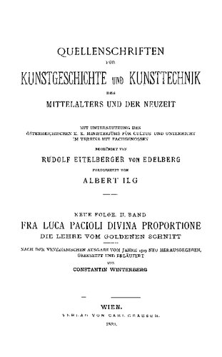 Divina proportione: Die Lehre vom Goldenen Schnitt