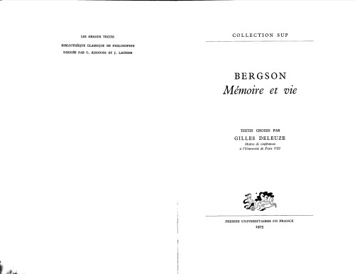 Mémoire et vie