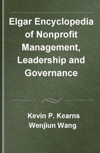 Elgar Encyclopedia of Nonprofit Management, Leadership and Governance (Elgar Encyclopedias in the Social Sciences series)