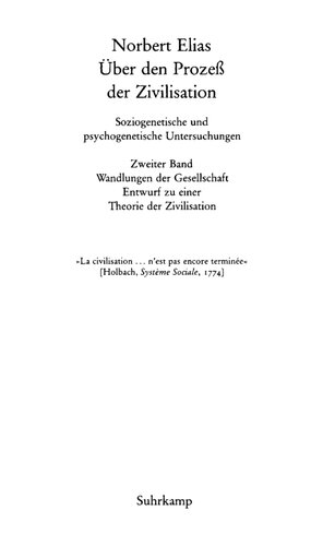 Über den Prozess der Zivilisation 2