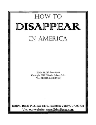 How to Disappear in America