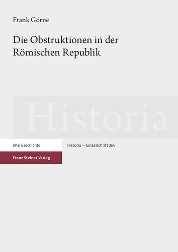 Die Obstruktionen in der Römischen Republik