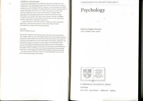 Companions to Ancient Thought, Volume 2: Psychology