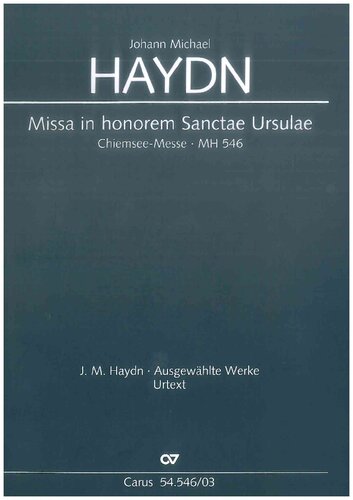 Missa in honorem Sanctae Ursulae (Klavierauszug): Chiemsee-Messe MH 546