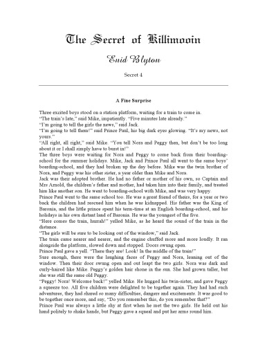 The Secret of Killimooin (Secret Series)