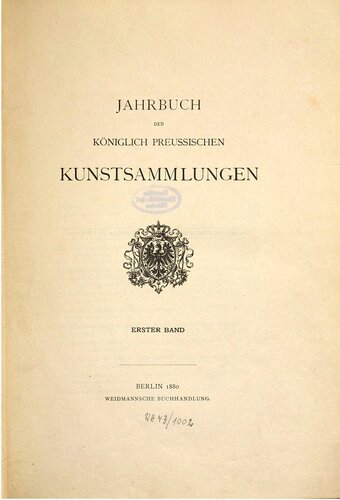 Jahrbuch der Königlich Preußischen Kunstsammlungen