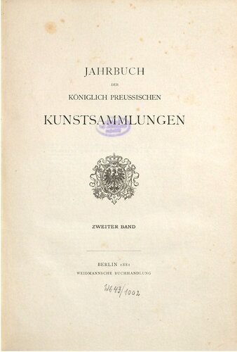 Jahrbuch der Königlich Preußischen Kunstsammlungen