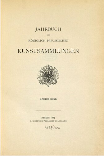 Jahrbuch der Königlich Preußischen Kunstsammlungen