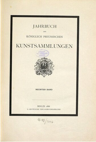Jahrbuch der Königlich Preußischen Kunstsammlungen