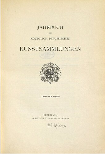 Jahrbuch der Königlich Preußischen Kunstsammlungen