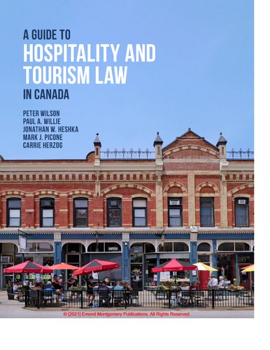 A GUIDE TO HOSPITALITY AND TOURISM LAW IN CANADA