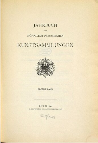 Jahrbuch der Königlich Preußischen Kunstsammlungen