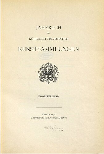 Jahrbuch der Königlich Preußischen Kunstsammlungen