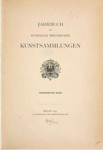 Jahrbuch der Königlich Preußischen Kunstsammlungen