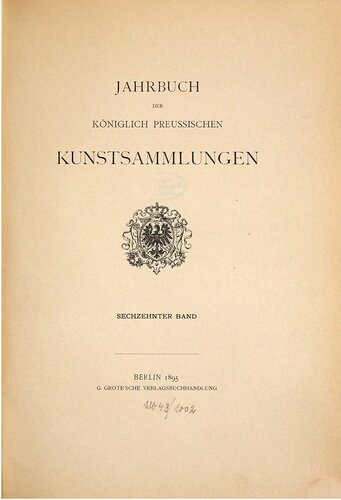 Jahrbuch der Königlich Preußischen Kunstsammlungen