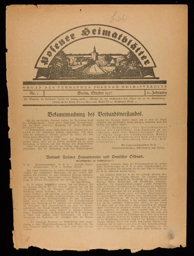 Posener Heimatblätter