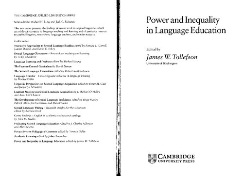 Power and inequality in language education