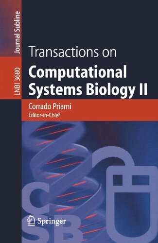 Transactions on Computational Systems Biology II (Lecture Notes in Computer Science, 3680)
