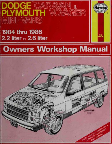 Haynes Dodge Caravan & Plymouth Voyager Mini-Vans Owners Workshop Manual 1984 thru 1986