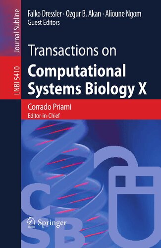 Transactions on Computational Systems Biology X (Lecture Notes in Computer Science, 5410)