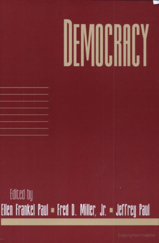 Democracy: Volume 17, Part 1 (Social Philosophy and Policy) (Vol 17, Pt.1)