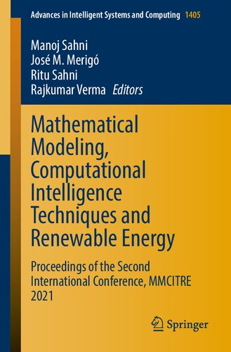 Mathematical Modeling, Computational Intelligence Techniques and Renewable Energy: Proceedings of the Second International Conference, MMCITRE 2021