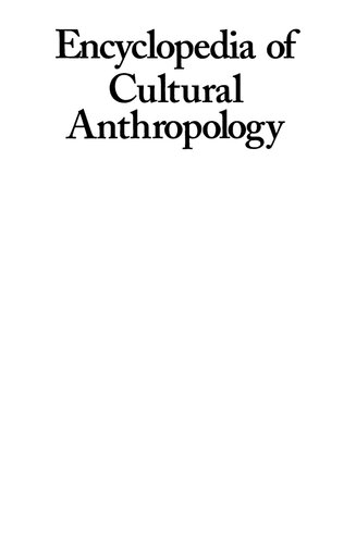 Encyclopedia of Cultural Anthropology