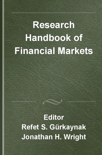 Research Handbook of Financial Markets