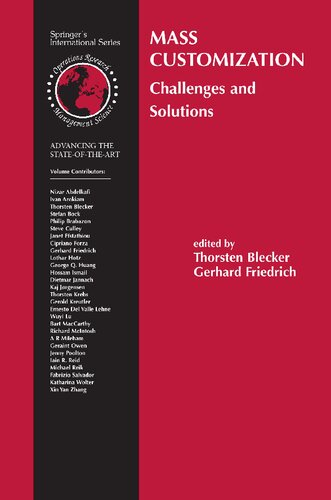 Mass Customization: Challenges and Solutions (International Series in Operations Research & Management Science, 87)