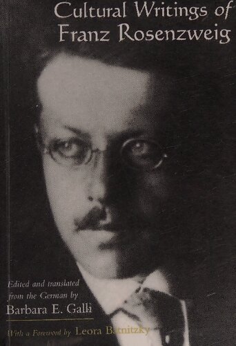 Cultural Writings of Franz Rosenzweig