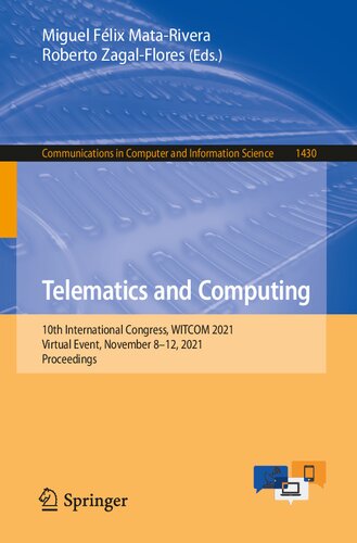 Telematics and Computing: 10th International Congress, WITCOM 2021, Virtual Event, November 8–12, 2021, Proceedings (Communications in Computer and Information Science)