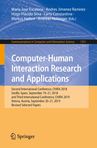 Computer-Human Interaction Research and Applications (Communications in Computer and Information Science)