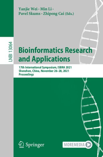 Bioinformatics Research and Applications: 17th International Symposium, ISBRA 2021, Shenzhen, China, November 26–28, 2021, Proceedings (Lecture Notes in Computer Science)